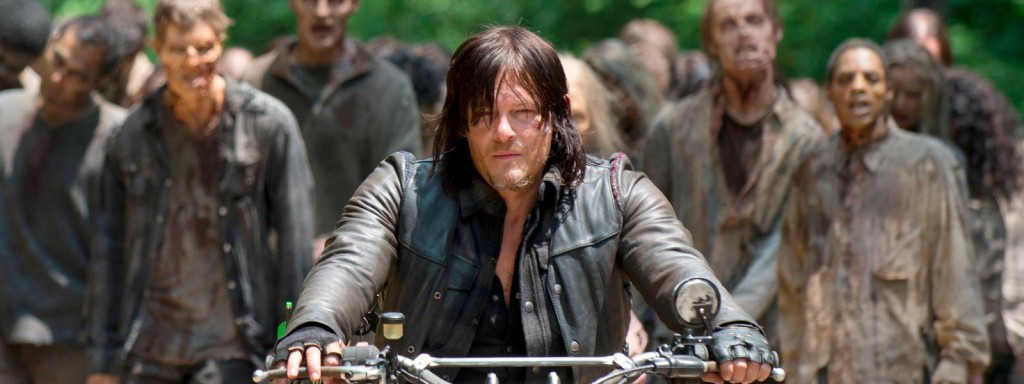 Daryl sur sa moto dans la saison 6